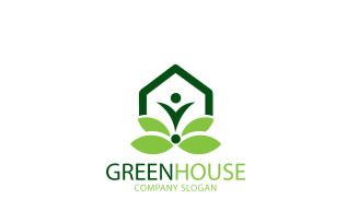 Green House Organic Logo Design 2