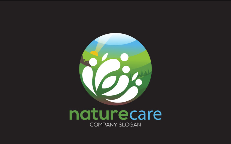 Nature Care Logo & People Logo design Logo Template