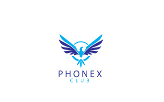 Phonex Club logo design template