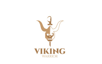 Viking Warrior Logo Design Template