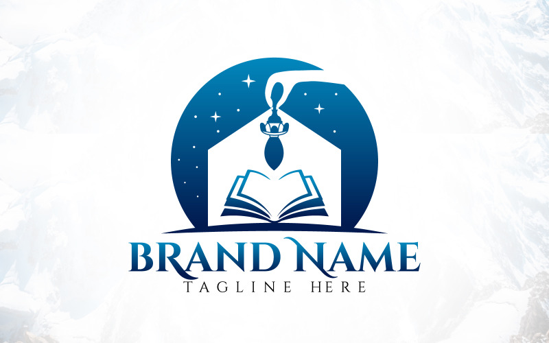 World Education Reading Book House Logo Design Logo Template