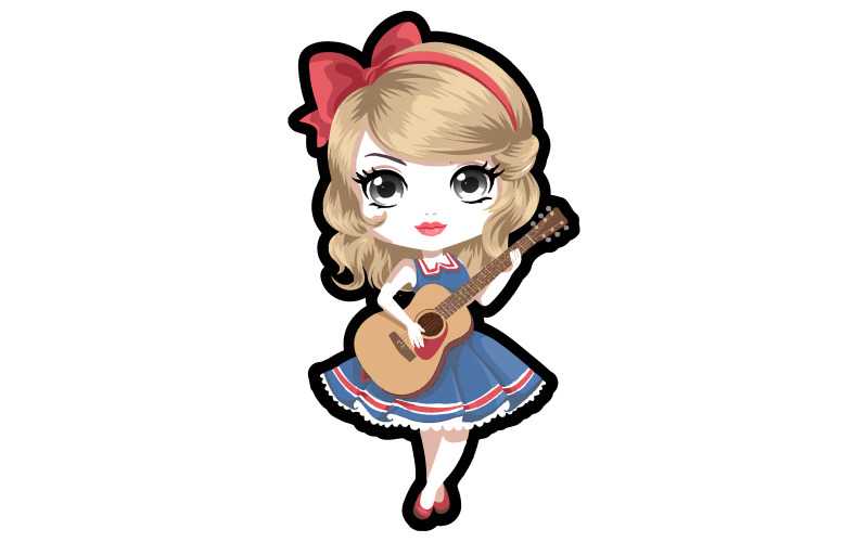 Baby Doll silhouette vector art illustration Illustration