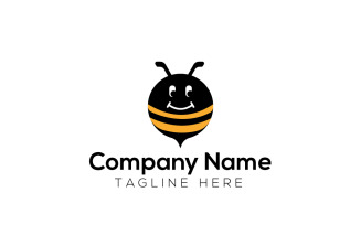 Bee Point & Beehive Logo design Template