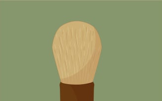 Cartoon barber vintage shaving brush