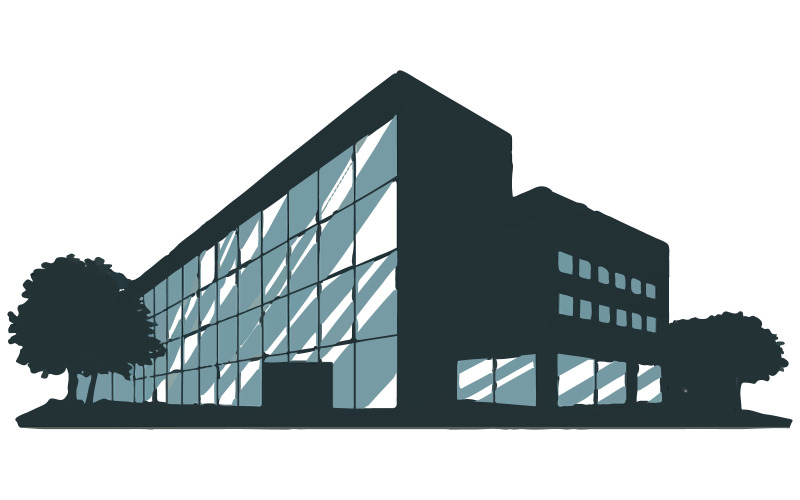 Office silhouette art illustration Illustration