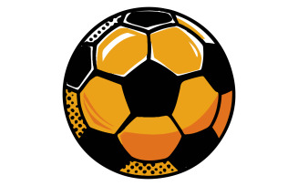 A vector illustration of a cartoon soccer icon with a hand-drawn