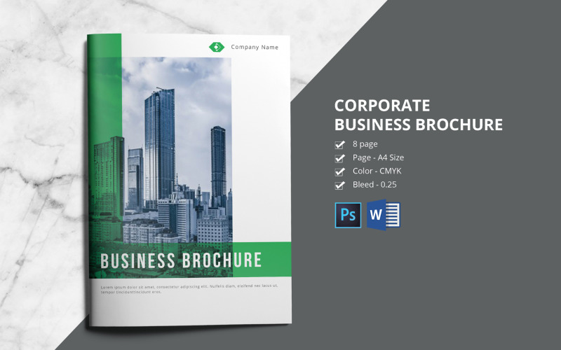 Corporate Brochure Template. Minimal Company Brochure Corporate Identity