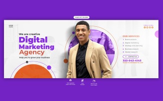 Digital Marketing Agency Banner Cover Template Design