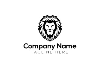 Minimal Lion Logo Design Template 3