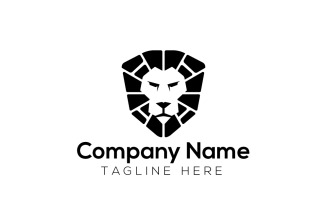 Minimal Lion Logo Design Template