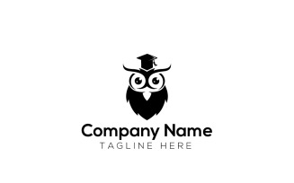 Smart Owl Logo Design Template 3