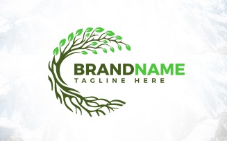 Creative Connection Circle Tree Logo Design