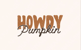 Howdy Pumpkin Western PNG, Retro Halloween png, Autumn Sublimation, Trendy Fall Pumpkin PNG,