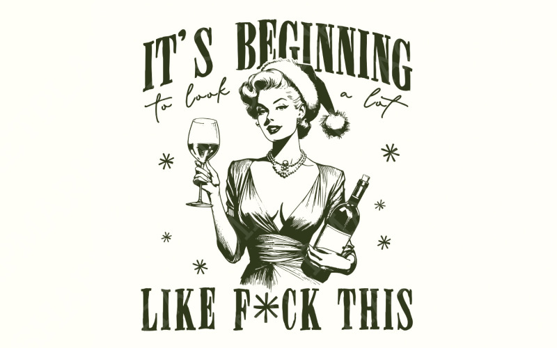 Retro Girl Christmas PNG, Retro Christmas, Retro Holiday Png, Retro Sassy Png, Sassy Christmas PNG, Illustration