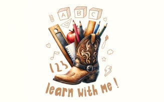 Western Back To School PNG, Western Teacher png, Teacher Design PNG, Girl Back To School png,