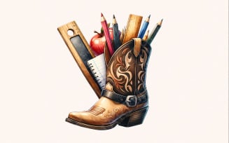 Western Back To School PNG, Western Teacher, Teacher Design PNG, Girl Back To School png, Western