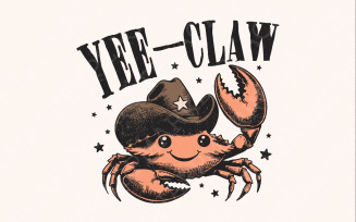 Yee Claw Crab png, Funny Cowboy Crab, Beach Cowgirl png, Beach Cowboy png, Ocean Animals png, Cute