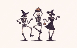 Dancing Skeletons png, halloween skeleton, spooky season png, funny halloween png, skeleton dance