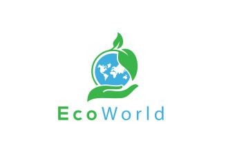 Eco World Logo Design Template