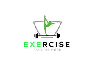 Exercise & Gym Logo Design Template