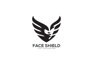 Face Shield Logo Design Template