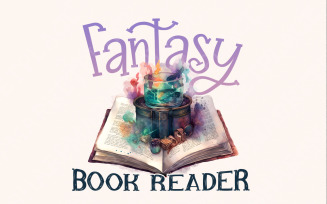 Fantasy Readers Book Club png, PNG, Digital Download, Book Lover png, Reading png, Fantasy png,