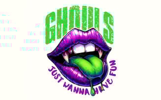 Ghouls Just Wanna Have Fun Halloween PNG, Spooky Season Digital Download, Trendy Ghost Sublimation