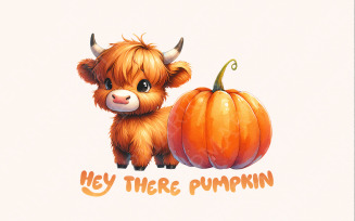 Highland Cow PNG, Autumn PNG, Fall png, Pumpkins PNG, Sublimation Designs, Fall Sublimations,