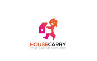 House Carry Logo & Bear House Logo Design Template