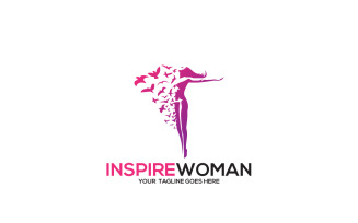 Inspire Woman Logo Design Template