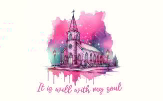 It Is Well With My Soul PNG, Christian Art, Bible Verse PNG, Faith Designs, Jesus Designs,