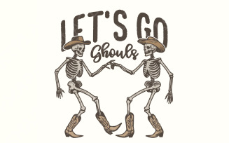Let's Go Ghouls PNG, Ghost Halloween PNG, Retro Halloween, Spooky Season png, Cute Ghost PNG, Funny