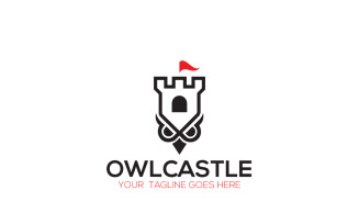 Owl Castle Logo Design Template