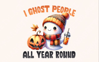 Retro Ghost I Halloween PNG, Ghost PNG, Pumpkin Spice png, Trending Ghost PNG, Cute Ghost png,