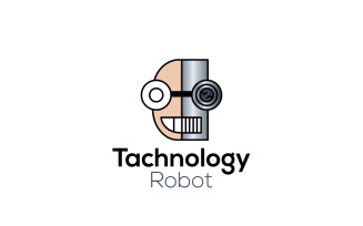 Technology Robot Logo Design Template