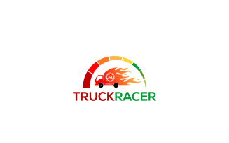 Truck Racer Logo Design Template