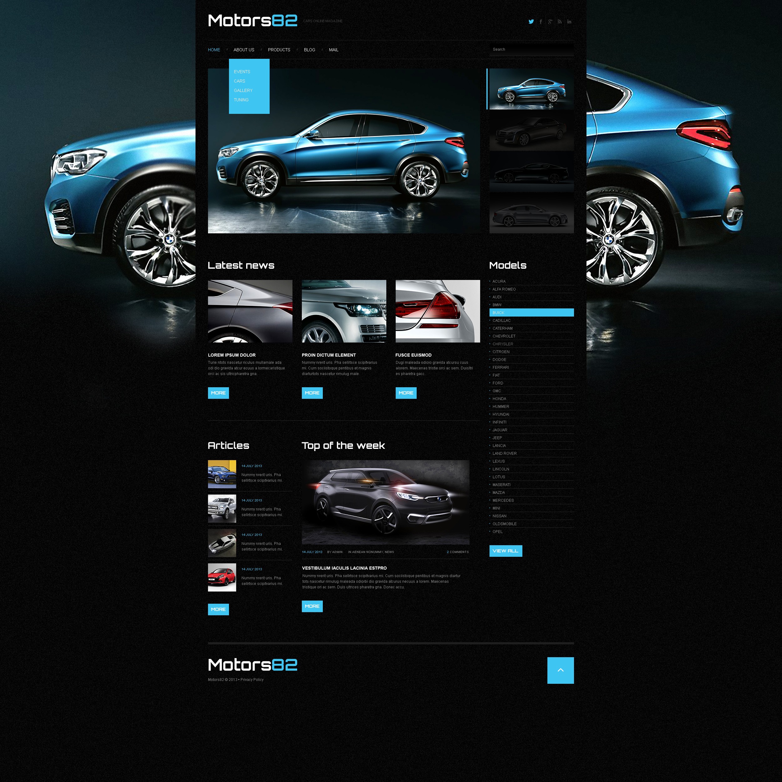 Car Responsive site Template 44662
