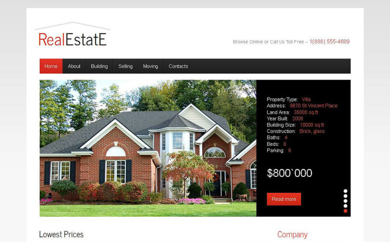 Real Estate Premium Moto CMS HTML Theme Big Screenshot Real Estate Moto CMS HTML Template New Screenshots BIG