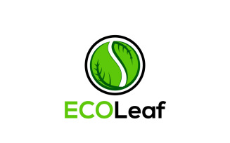 Eco Leaf Logo Design Template