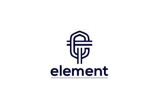 Element & Letter E Logo Design Template