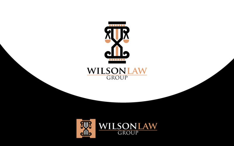 Minimal Law Logo Design Template Logo Template