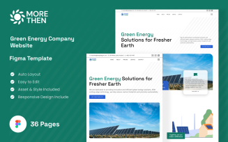 Morethen - Figma Template for Green Energy Company Website