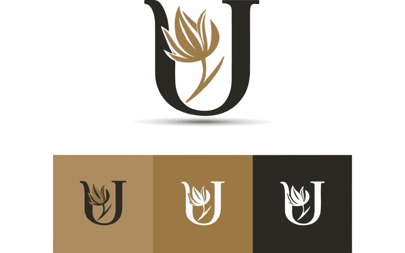 A logo design featuring the letters U Illustration