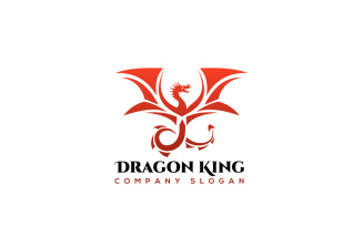 Dragon King Logo Design Template 2