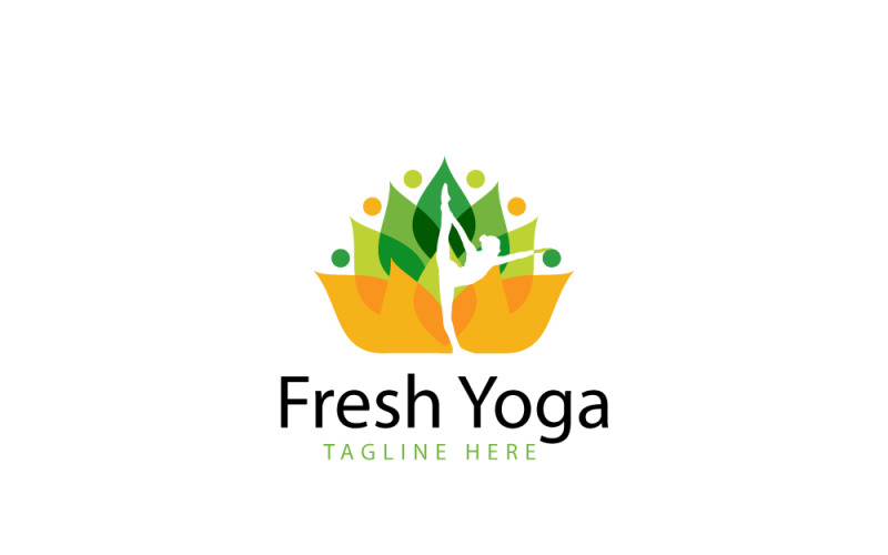 Fresh Yoga Logo Design Template 2 Logo Template