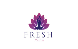 Fresh Yoga Logo Design Template 3