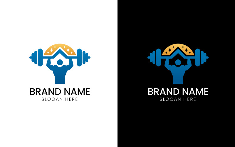 GYM or fitness home logo-09-326 Logo Template