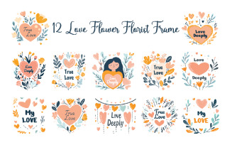 12 Love Flower Florist Frame