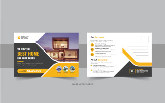 Real estate home sale postcard design or corporate and modern eddm postcard design layout