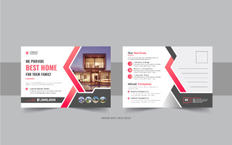 Real estate home sale postcard design or corporate and modern eddm postcard design template